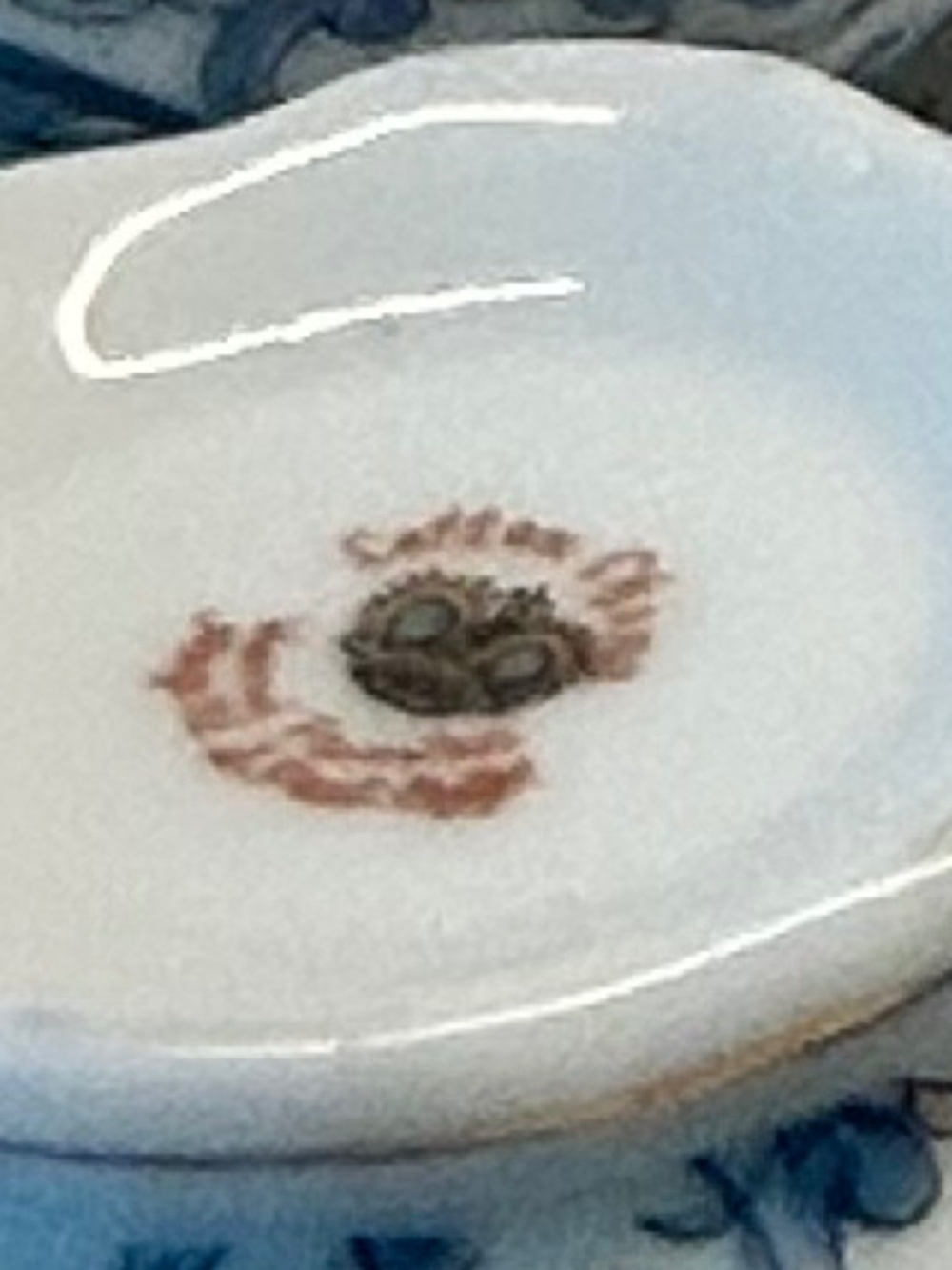 Four Lefton Blue & White #Paisley Vintage China Tea Cups Cottagecore Gift Set - Picture 8 of 8